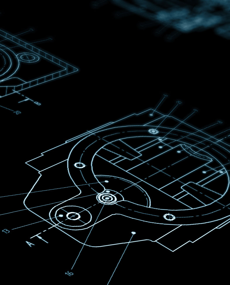 Planos CAD de una pieza a fabricar en una fábrica 4.0